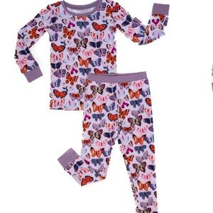 Little sleepies butterfly kisses girls 5/6 NWT